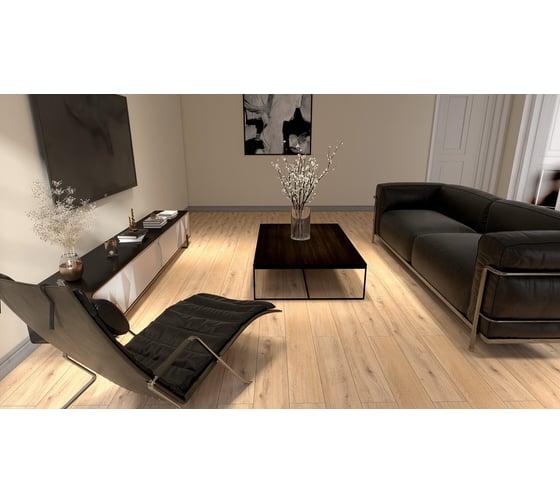 Ламинат FLOORWOOD ЛП Estet NL АС5/33 4V 1382x193x12мм, 6677 WG Дуб Ривер 1,334 кв.м. Т0034631