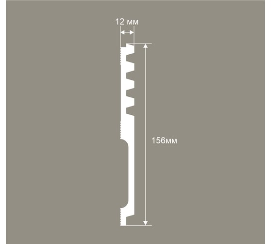 Панель стеновая Cosca Decor 2800х156х12мм. Экополимер RP019 00-00082217