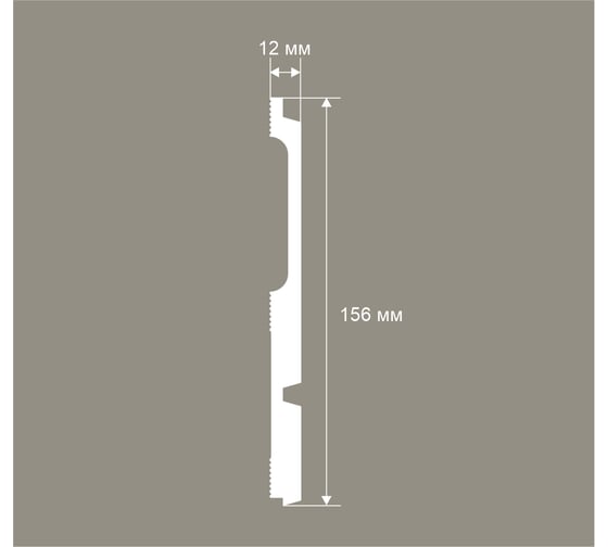 Панель стеновая Cosca Decor 2800х156х12мм. Экополимер RP020 00-00082218