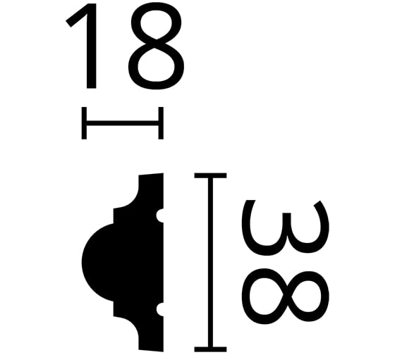 Молдинг (2000х38х18 мм; белый) NMC WL1
