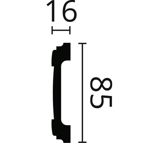Молдинг WALLSTYL (2000х85х16 мм; белый) NMC WL5