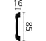 Молдинг WALLSTYL (2000х85х16 мм; белый) NMC WL5 2