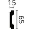 Молдинг WALLSTYL (2000х65х15 мм; белый) NMC WD1 2
