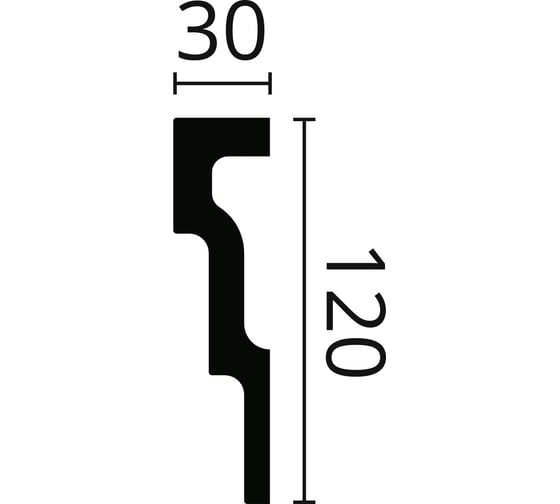 Молдинг NOMASTYL (2000х120х30 мм; белый) NMC M1