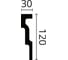 Молдинг NOMASTYL (2000х120х30 мм; белый) NMC M1 4