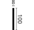 Молдинг WALLSTYL (2000х100х8 мм; белый) NMC FL9 4