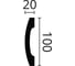 Молдинг WALLSTYL (2000х100х20 мм; белый) NMC FD3 3