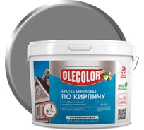 Краска акриловая Olecolor атмосферостойкая по кирпичу серый 14 кг 4 4300015887