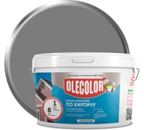 Краска акриловая OLECOLOR атмосферостойкая по кирпичу серый 3 кг 4300015877