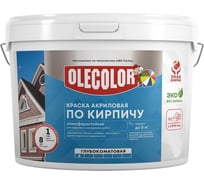 Краска акриловая OLECOLOR атмосферостойкая по кирпичу коричневый 7 кг 4300015881