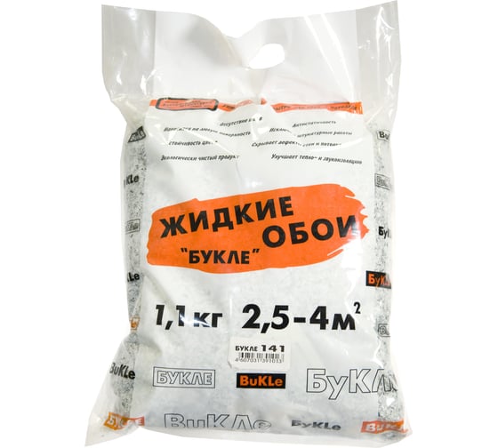 Жидкие обои КАСАВАГА, бело-серый с черным Букле 141