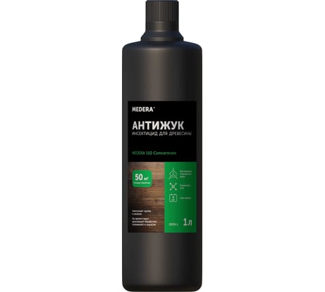 Антисептик для древесины MEDERA Антижук инсектицид 110 Concentrate 1 л 2009-1