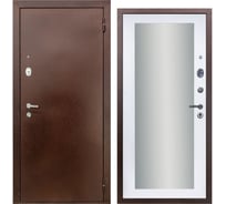 Дверь DIVA 510 зеркало 2050x860 Правая Антик медь - Д20 Белый Софт УТ-00082143