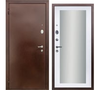 Дверь DIVA 510 зеркало 2050x860 Левая Антик медь - Д20 Белый Софт УТ-00082142