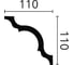 Карниз потолочный NOMASTYL (2000х110х110 мм) NMC A 2