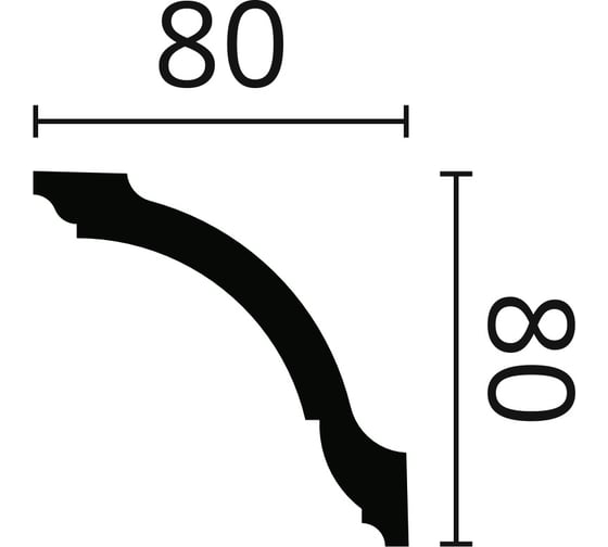 Карниз потолочный NOMASTYL (2000х80х80 мм) NMC GO