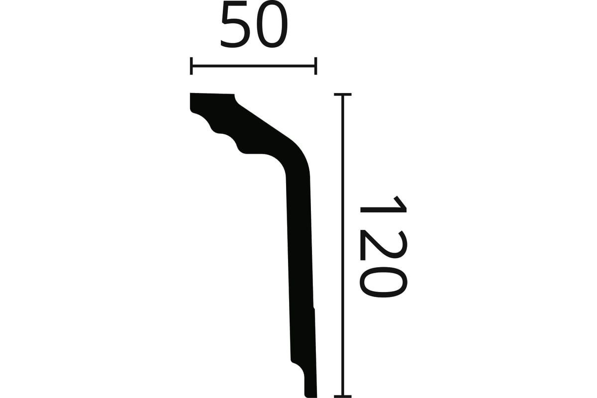 M1 карниз nomastyl nmc 120х30х2000 мм