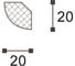 Карниз потолочный NOMASTYL (2000х20х20 мм) NMC MM 2