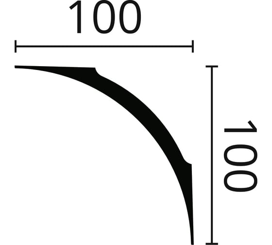 Карниз потолочный NOMASTYL (2000х100х100 мм) NMC NE4