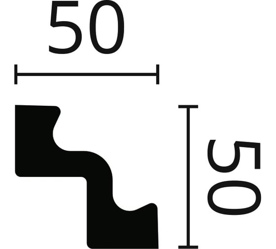 Карниз потолочный NOMASTYL (2000х50х50 мм) NMC ST2