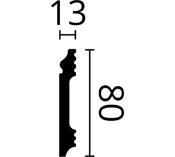Плинтус гибкий (2000х80х13 мм; белый) NMC FL1 flex