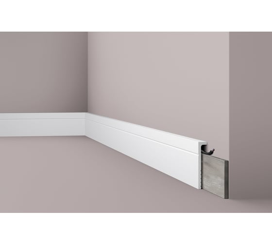 Плинтус напольный WALLSTYL (2000х110х22; белый) NMC CF2 1