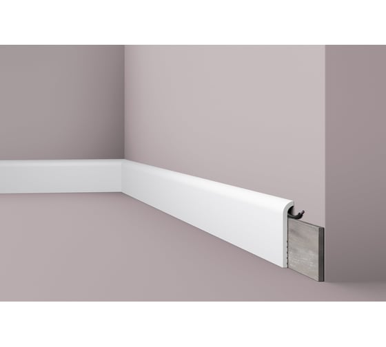 Плинтус напольный WALLSTYL (2000х110х22; белый) NMC CF1