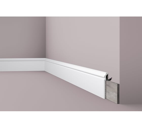 Плинтус напольный WALLSTYL (2000х120х22; белый) NMC CF3