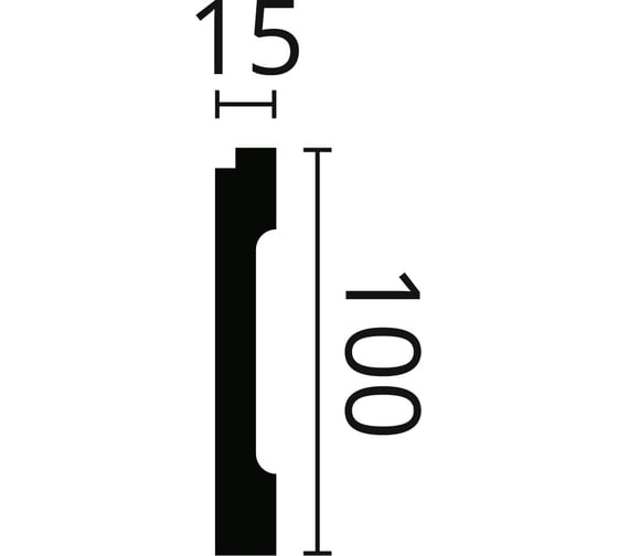 Плинтус напольный WALLSTYL (2000х100х15; белый) NMC FD1