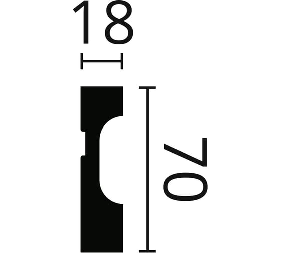 Плинтус напольный WALLSTYL (2000х70х18 мм; белый) NMC FD7