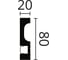 Плинтус напольный с подсветкой WALLSTYL (2000х80х20 мм; белый) NMC IL11 3