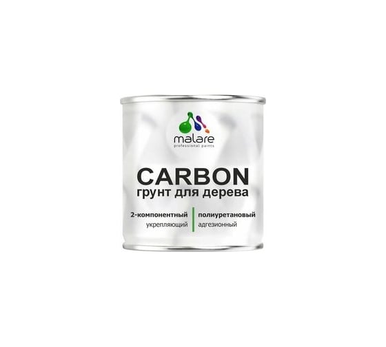 Полиуретановый грунт MALARE 2К CARBON по дереву, двухкомпонентный, выравнивающий, износостойкий, укрепляющий, УФ-стойкий (1.8 кг + 70 гр отвердитель) 4660504744167