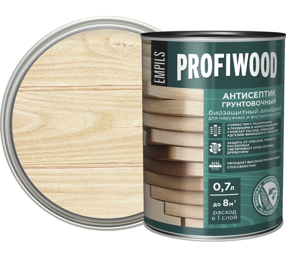 Антисептик грунтовочный Profiwood бесцветный 0.6 к 85206