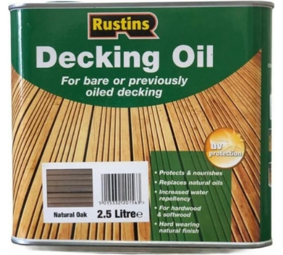 Террасное масло Rustins Decking Oil Дуб 2,5 л 00592