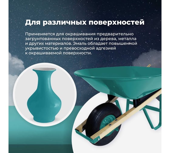 Универсальная акриловая эмаль SKYRON бирюзовая RAL5018 SR-15018