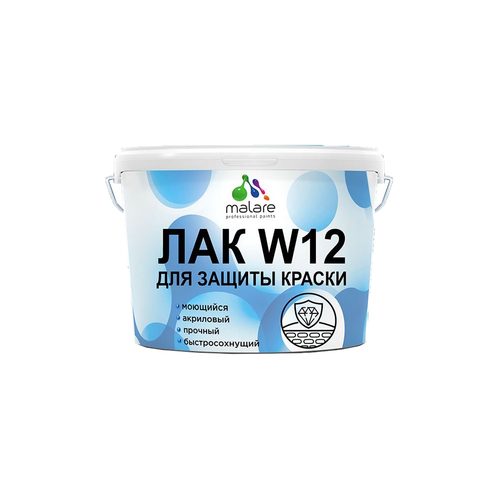 Лак колерованный тонирующий для защиты акриловых красок MALARE W12 ...