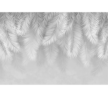 Обои Листья пальмы в серых тонах Топ Фотообои флизелин, 400х270 см 10-4086-F-4