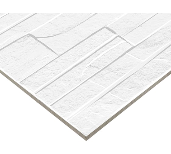 Плитка облицовочная рельефная AlmaCeramica Discover 249x500x8, 1,1205м2 белый TWU2550DCV10