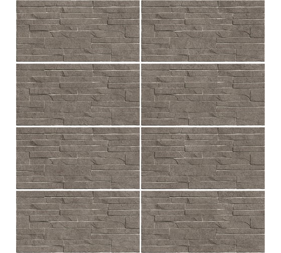 Плитка облицовочная рельефная AlmaCeramica Discover 249x500x8, 1,1205м2 графит TWU2550DCV24