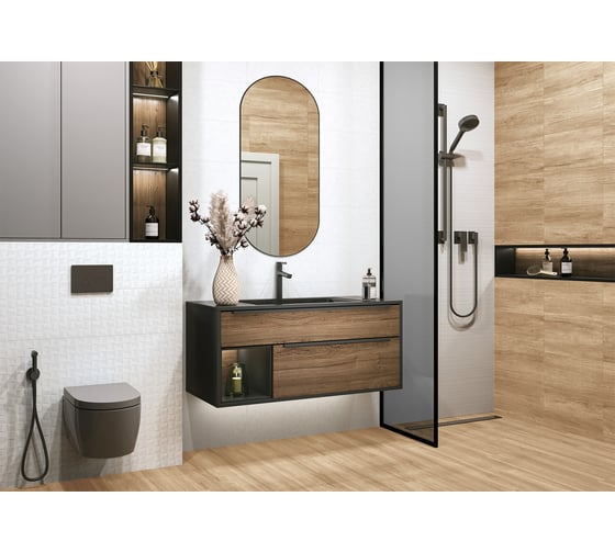 Плитка облицовочная рельефная AlmaCeramica Miloni 249x500x8, 1,1205м2 коричневый TWU2550MLN04