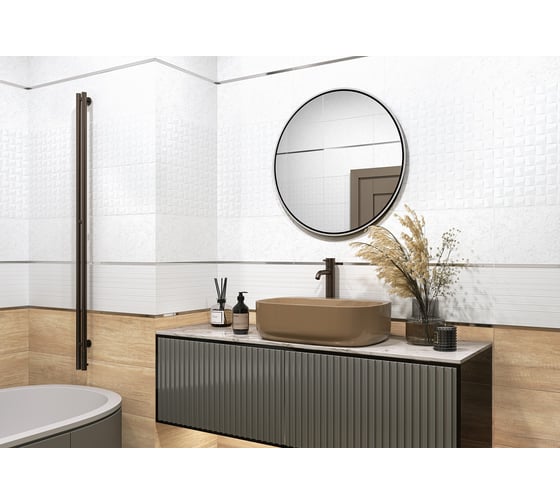 Плитка облицовочная рельефная AlmaCeramica Miloni 249x500x8, 1,1205м2 коричневый TWU2550MLN04
