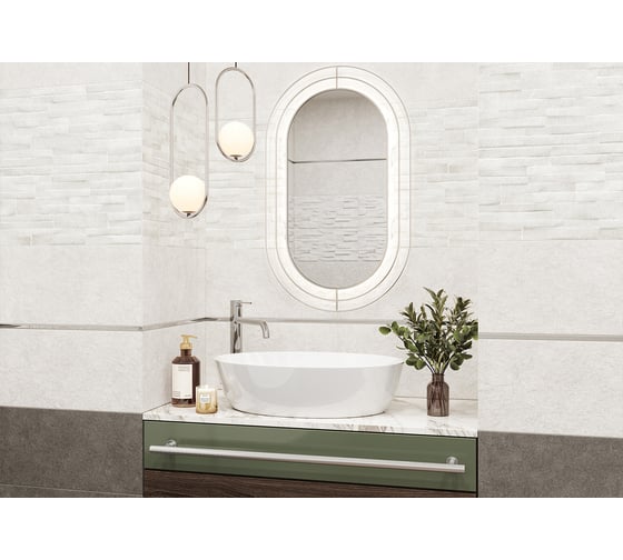 Плитка облицовочная рельефная AlmaCeramica Discover 249x500x8, 1,1205м2 серый TWU2550DCV14