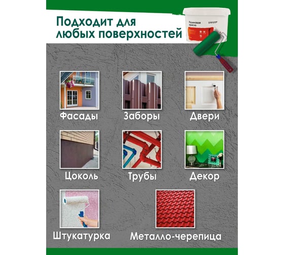 Резиновая краска Доминар, изумруд, 3 кг F05500