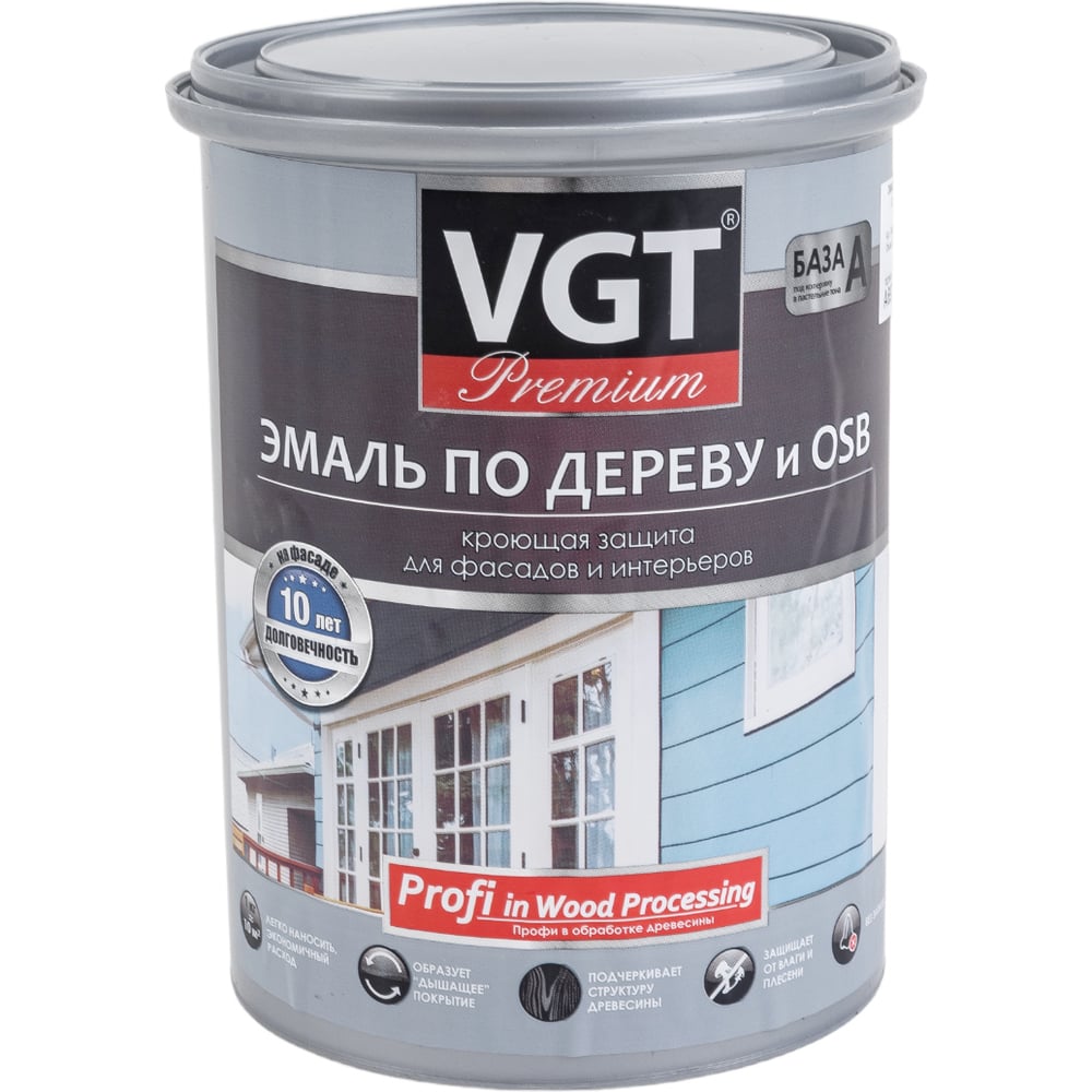 Эмаль по дереву VGT Профи ВД-АК 1179 супербелая 1 кг 11605649 ...