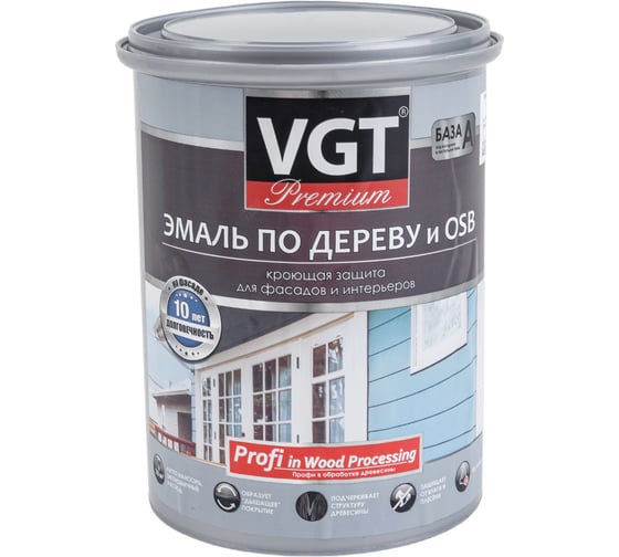 Эмаль по дереву VGT Профи ВД-АК 1179 супербелая 1 кг 11605649