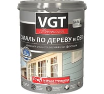 Эмаль по дереву VGT Профи ВД-АК 1179 стальной серый 2,5 кг 11607767