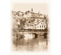 Обои Люксембург в черно-белом цвете Топ Фотообои флизелин, 200х270 см 11-1049-МF-2