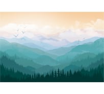 Обои Горы в бирюзовых тонах Топ Фотообои флизелин, 400х270 см 13-2155-F-4