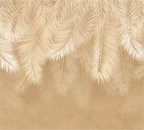 Обои Листья пальмы в бежевых тонах Топ Фотообои флизелин, 300х270 см 26-1072-F-3