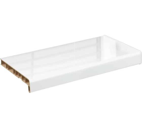 Подоконник Crystallit ПВХ Кристаллит белый глянцевый 1300x250 мм 01.04.096.1300.250 1